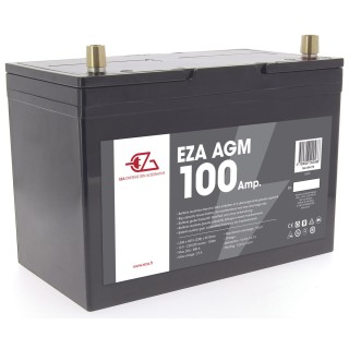 1 - Batteria AGM 100 Ah per Servizi Camper e Fotovoltaico EZA